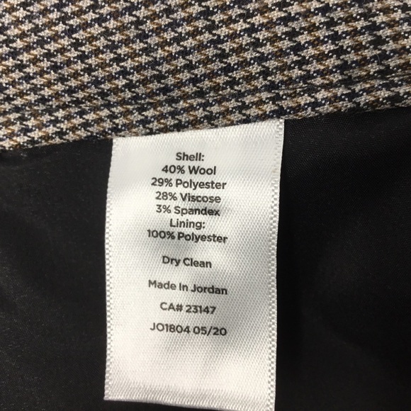 Talbots  Wool Blend Houndstooth Plaid Newport Pant - Picture 12 of 12